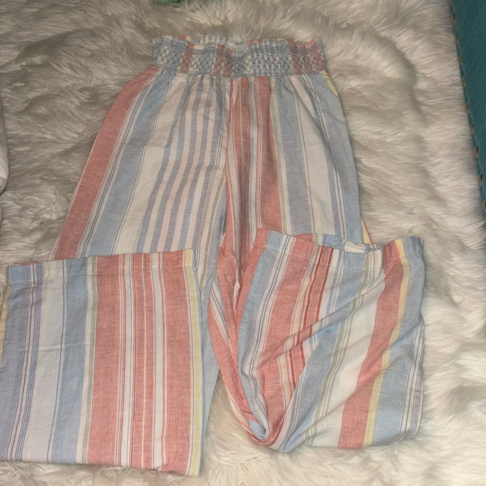 stripped flowy pants